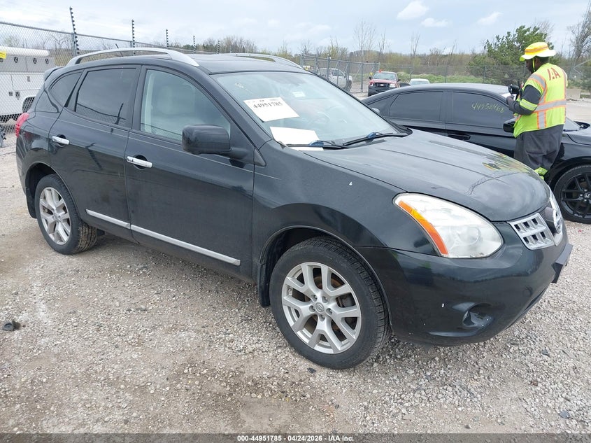 2012 Nissan Rogue VIN JN8AS5MV8CW375433 IAAI salvage auction — WATER/FLOOD, Salvage Title, sold $400 on 2026-07-07 (photo 1)