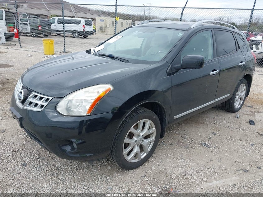 2012 Nissan Rogue VIN JN8AS5MV8CW375433 IAAI salvage auction — WATER/FLOOD, Salvage Title, sold $400 on 2026-07-07 (photo 2)