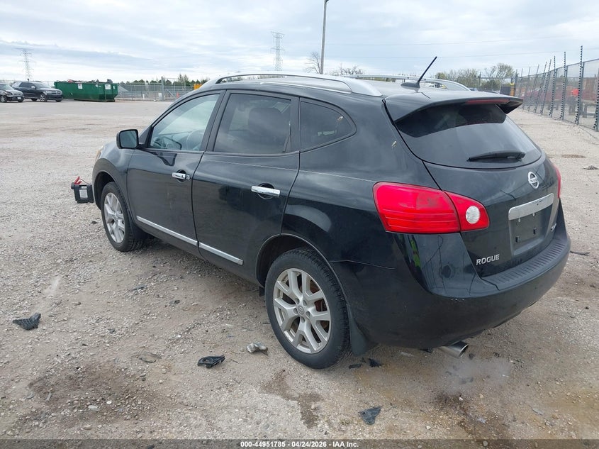 2012 Nissan Rogue VIN JN8AS5MV8CW375433 IAAI salvage auction — WATER/FLOOD, Salvage Title, sold $400 on 2026-07-07 (photo 3)