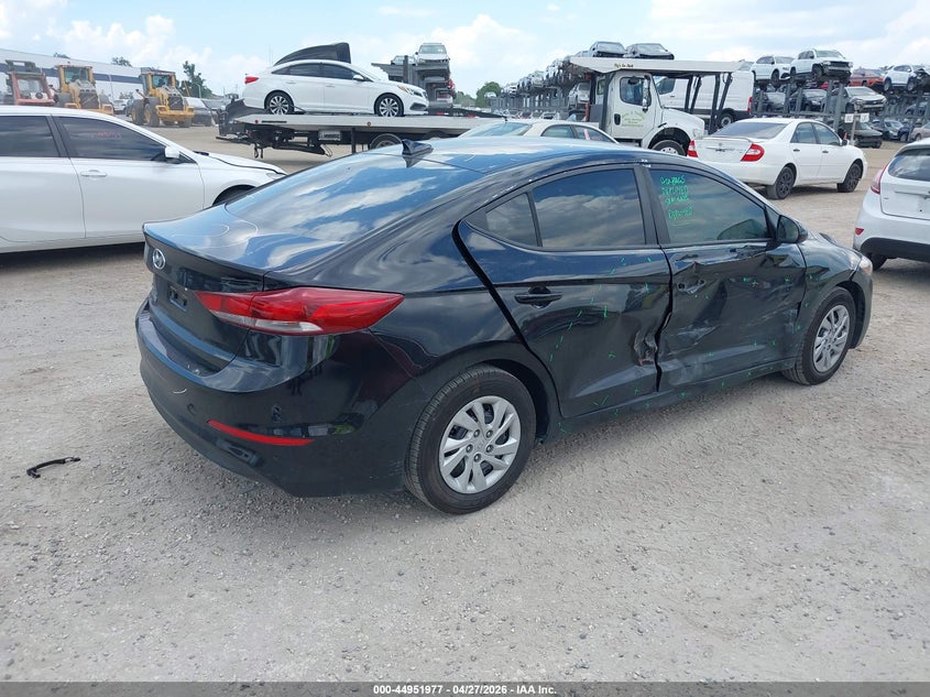 2017 Hyundai Elantra VIN KMHD74LF0HU325803 IAAI salvage auction — RIGHT SIDE, Wait Title, sold $425 on 2026-07-21 (photo 4)