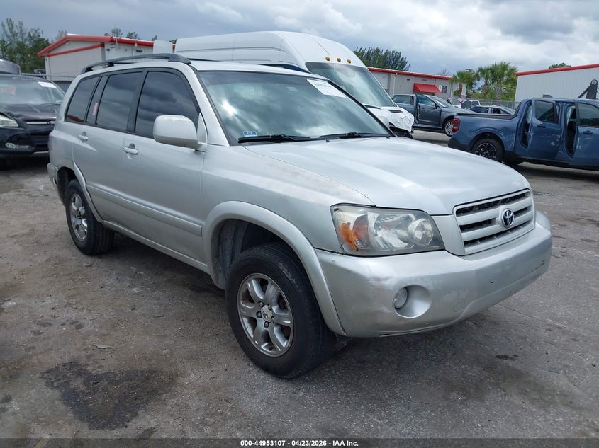 2006 Toyota Highlander VIN JTEGP21A460093865 IAAI salvage auction — NORMAL WEAR, Clear (Florida), sold $975 on 2026-07-13 (photo 1)