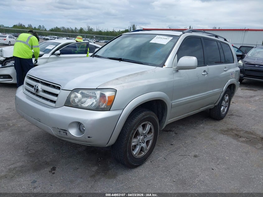 2006 Toyota Highlander VIN JTEGP21A460093865 IAAI salvage auction — NORMAL WEAR, Clear (Florida), sold $975 on 2026-07-13 (photo 2)