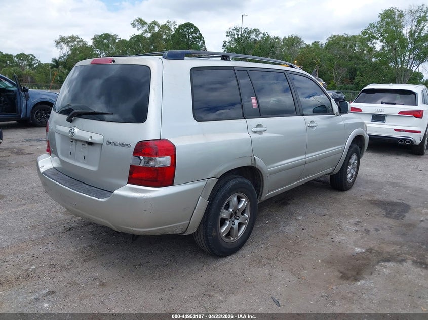 2006 Toyota Highlander VIN JTEGP21A460093865 IAAI salvage auction — NORMAL WEAR, Clear (Florida), sold $975 on 2026-07-13 (photo 4)