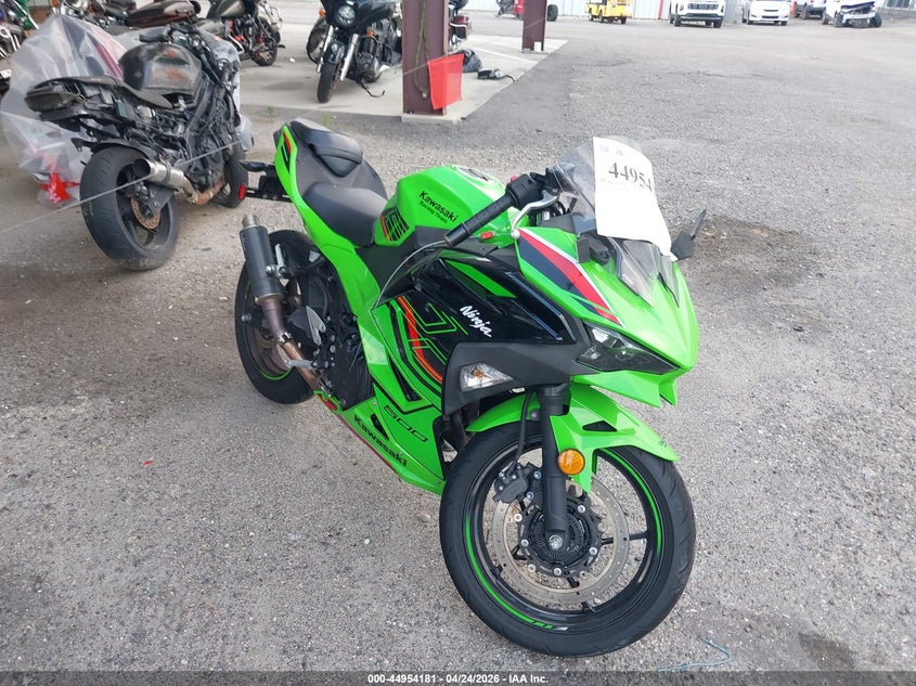 2024 Kawasaki Ninja VIN ML5EXGH12RDA23774 IAAI salvage auction — FRONT END, Salvage Title, sold $1,750 on 2026-07-21 (photo 1)