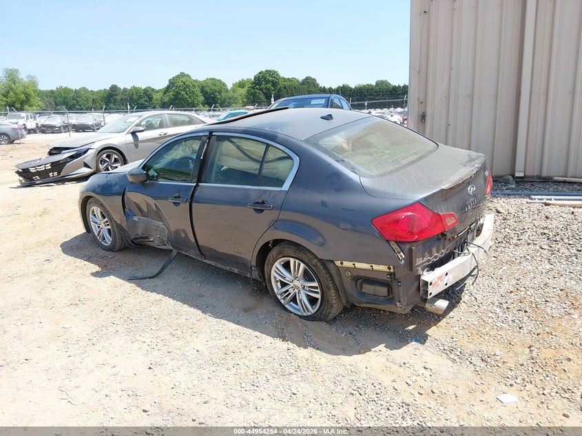 2013 Infiniti G VIN JN1CV6AP1DM303772 IAAI salvage auction — FRONT & REAR, Salvage (North Carolina), sold $300 on 2026-07-06 (photo 3)