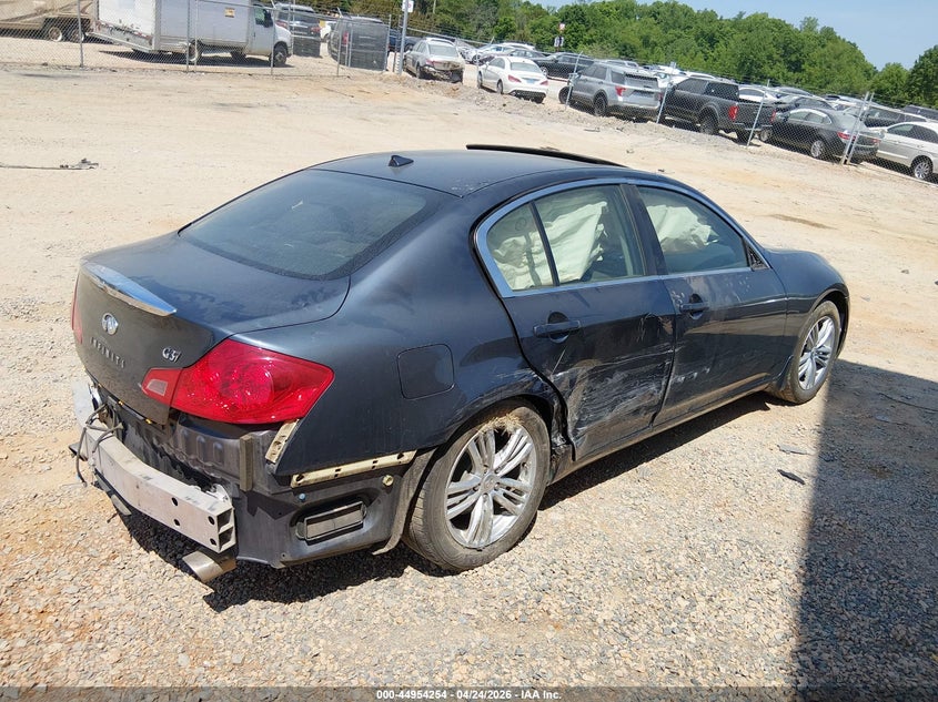 2013 Infiniti G VIN JN1CV6AP1DM303772 IAAI salvage auction — FRONT & REAR, Salvage (North Carolina), sold $300 on 2026-07-06 (photo 4)