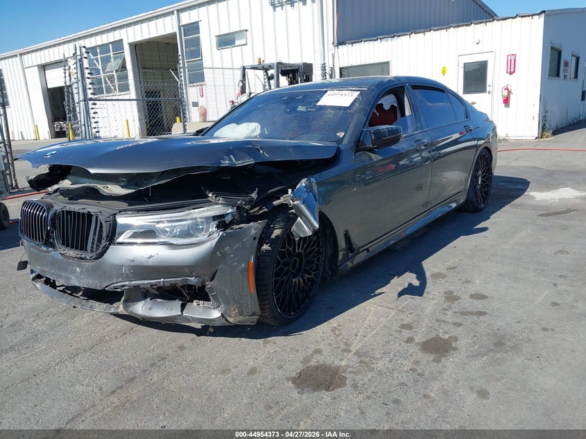 2018 BMW 7er VIN WBA7H6C50JG614733 IAAI salvage auction — FRONT END, Salvage (North Carolina), sold $9,650 on 2026-08-13 (photo 2)