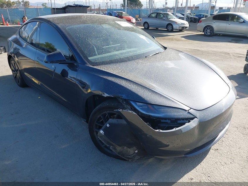 2024 Tesla Model 3 VIN 5YJ3E1EB4RF767170 IAAI salvage auction — RIGHT FRONT, Salvage Title, sold $13,300 on 2026-07-12 (photo 1)