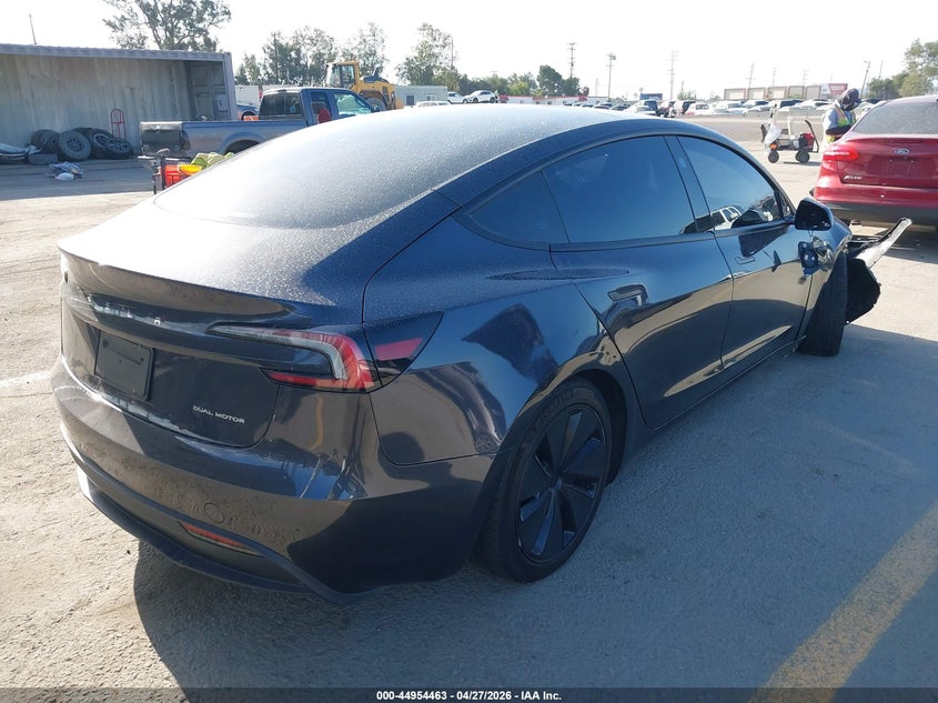 2024 Tesla Model 3 VIN 5YJ3E1EB4RF767170 IAAI salvage auction — RIGHT FRONT, Salvage Title, sold $13,300 on 2026-07-12 (photo 4)