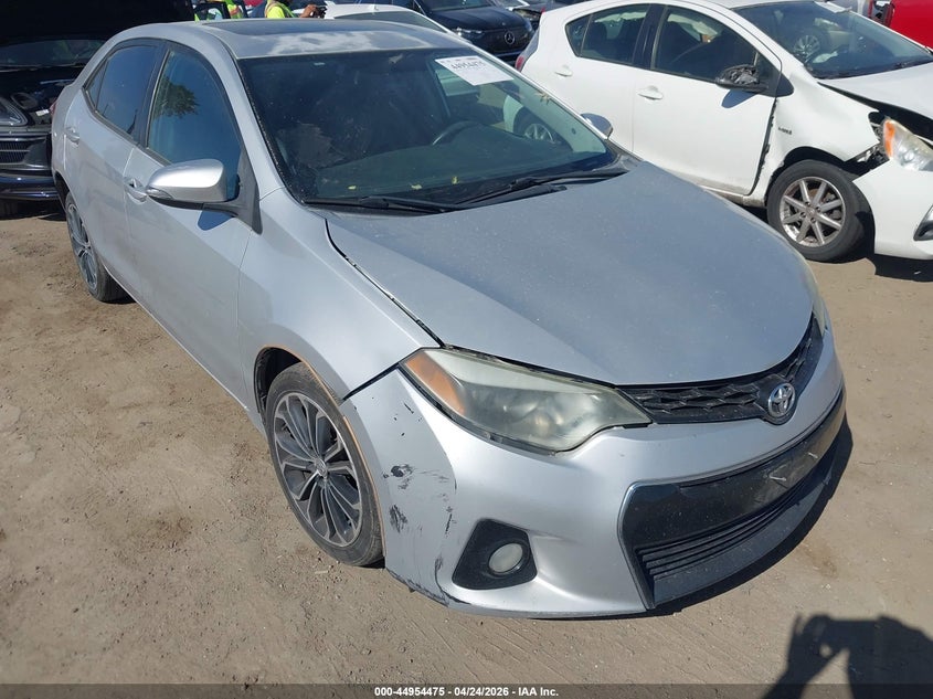 2015 Toyota Corolla VIN 5YFBURHE8FP290519 IAAI salvage auction — LEFT FRONT, Salvage (California), sold $3,650 on 2026-07-08 (photo 1)