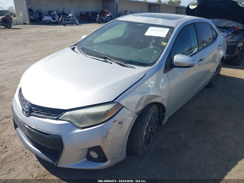 2015 Toyota Corolla VIN 5YFBURHE8FP290519 IAAI salvage auction — LEFT FRONT, Salvage (California), sold $3,650 on 2026-07-08 (photo 2)