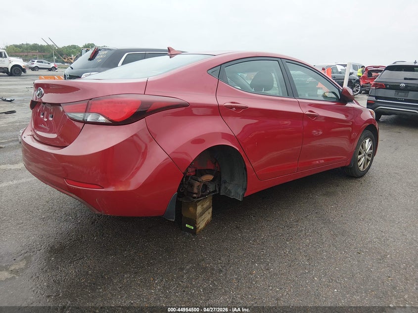 2015 Hyundai Elantra VIN KMHDH4AEXFU225633 IAAI salvage auction — RIGHT REAR, Wait Title, sold $600 on 2026-07-07 (photo 4)