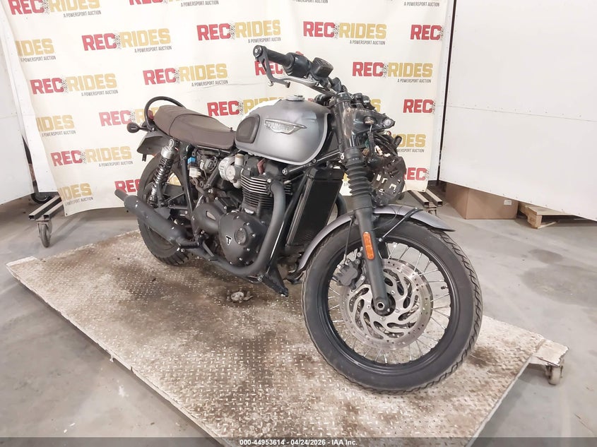 2016 Triumph motorcycle Bonneville VIN SMTD40HL1GT756841 IAAI salvage auction — FRONT END, Salvage (Georgia), sold $975 on 2026-07-07 (photo 1)