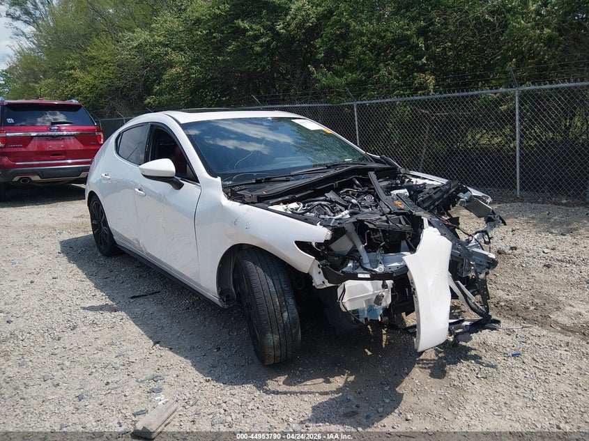 2021 Mazda 3 VIN JM1BPAML7M1313996 IAAI salvage auction — FRONT END, Wait Title, sold $625 on 2026-07-31 (photo 1)