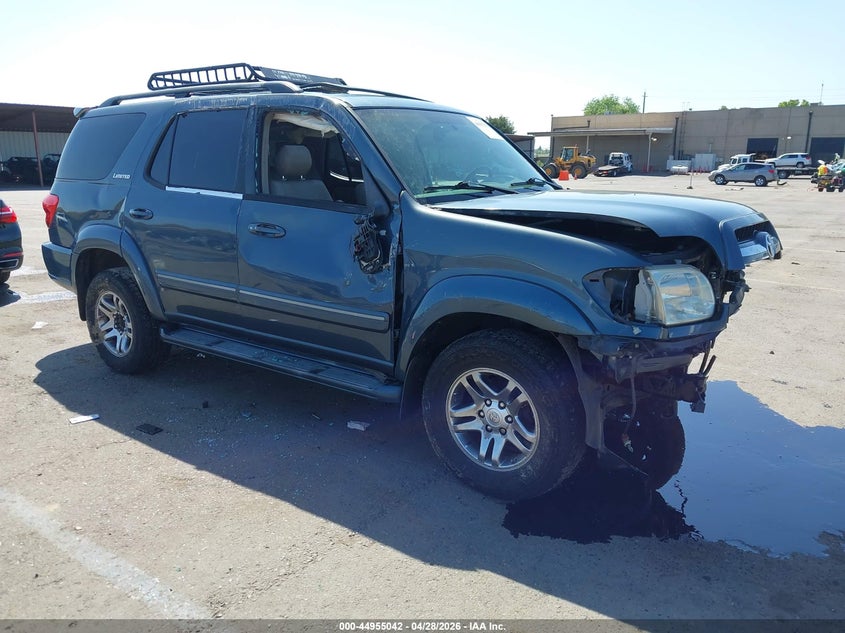 2005 Toyota Sequoia VIN 5TDBT48AX5S252945 IAAI salvage auction — FRONT & REAR, Salvage (California), sold $1,750 on 2026-07-08 (photo 1)