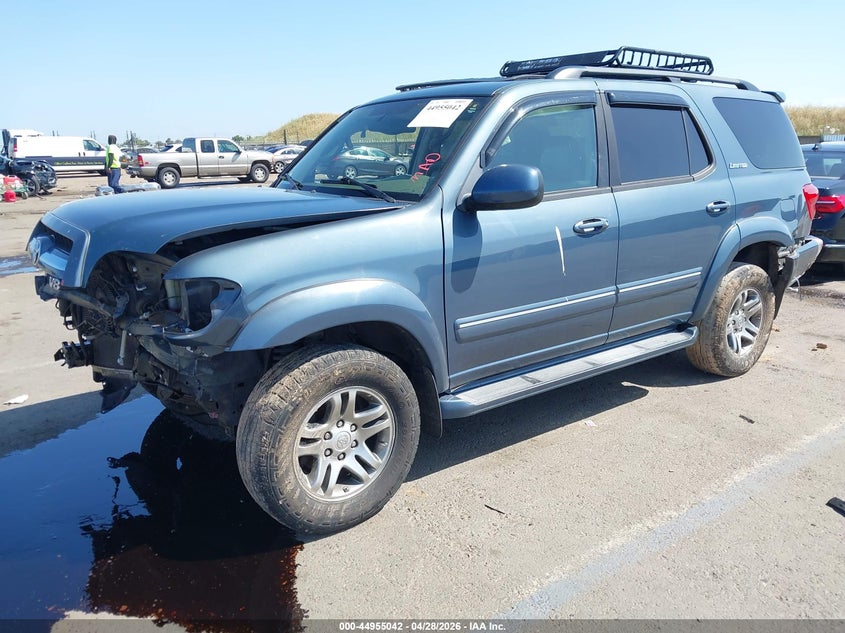 2005 Toyota Sequoia VIN 5TDBT48AX5S252945 IAAI salvage auction — FRONT & REAR, Salvage (California), sold $1,750 on 2026-07-08 (photo 2)