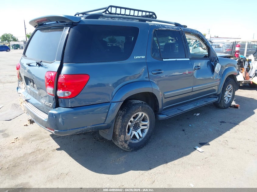2005 Toyota Sequoia VIN 5TDBT48AX5S252945 IAAI salvage auction — FRONT & REAR, Salvage (California), sold $1,750 on 2026-07-08 (photo 4)