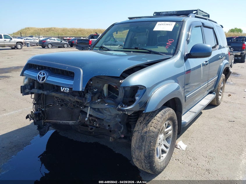 2005 Toyota Sequoia VIN 5TDBT48AX5S252945 IAAI salvage auction — FRONT & REAR, Salvage (California), sold $1,750 on 2026-07-08 (photo 6)