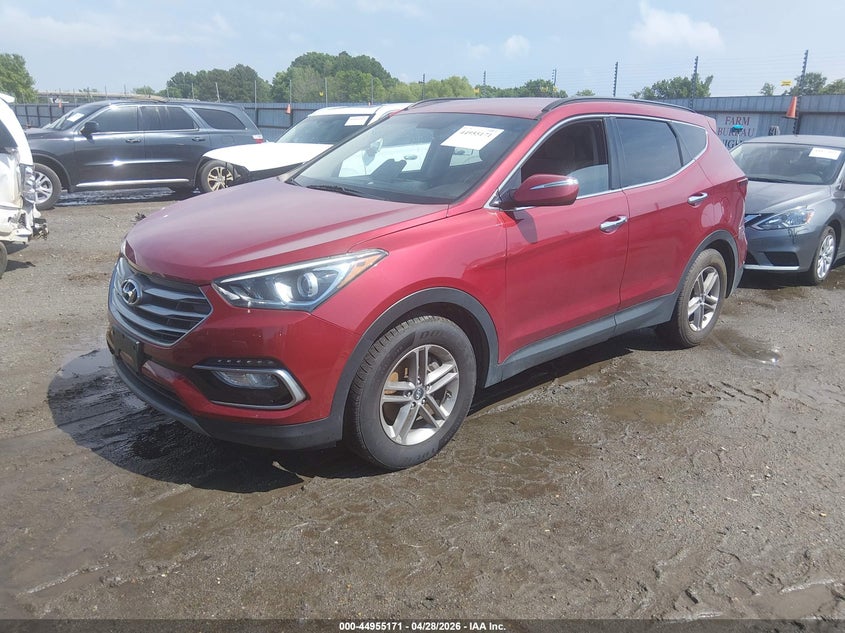 2018 Hyundai Santa fe VIN 5XYZU3LB8JG501854 IAAI salvage auction — SIDE, Salvage Title, sold $2,250 on 2026-07-23 (photo 2)