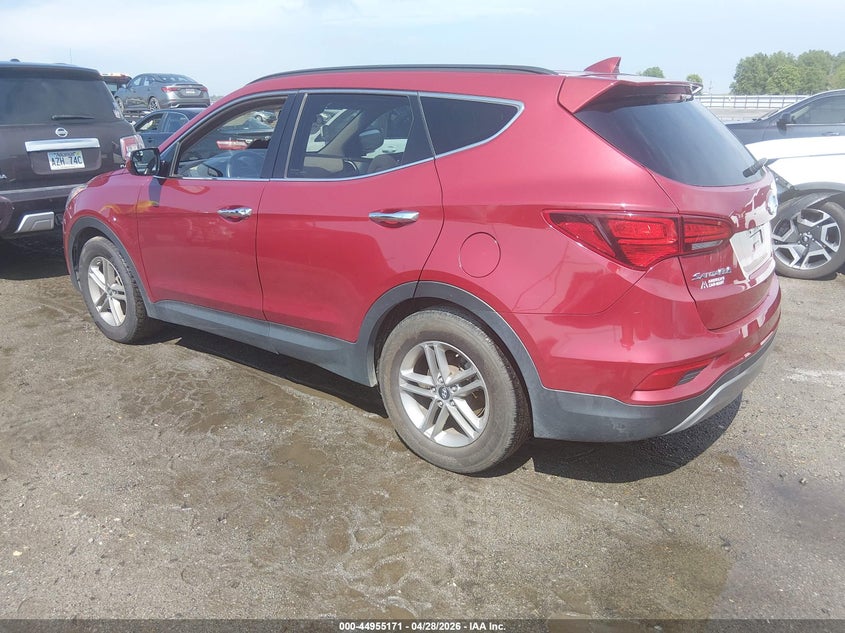2018 Hyundai Santa fe VIN 5XYZU3LB8JG501854 IAAI salvage auction — SIDE, Salvage Title, sold $2,250 on 2026-07-23 (photo 3)