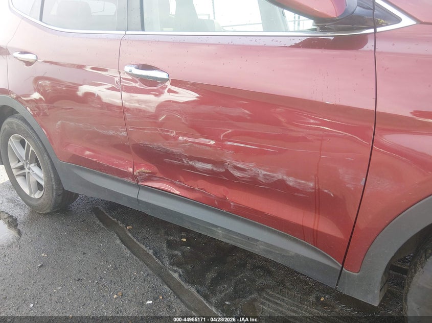 2018 Hyundai Santa fe VIN 5XYZU3LB8JG501854 IAAI salvage auction — SIDE, Salvage Title, sold $2,250 on 2026-07-23 (photo 6)