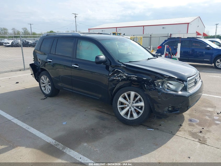 2008 Toyota Highlander hybrid VIN JTEEW44A782016416 IAAI salvage auction — FRONT & REAR, Clear (Indiana), sold $1,200 on 2026-07-17 (photo 1)