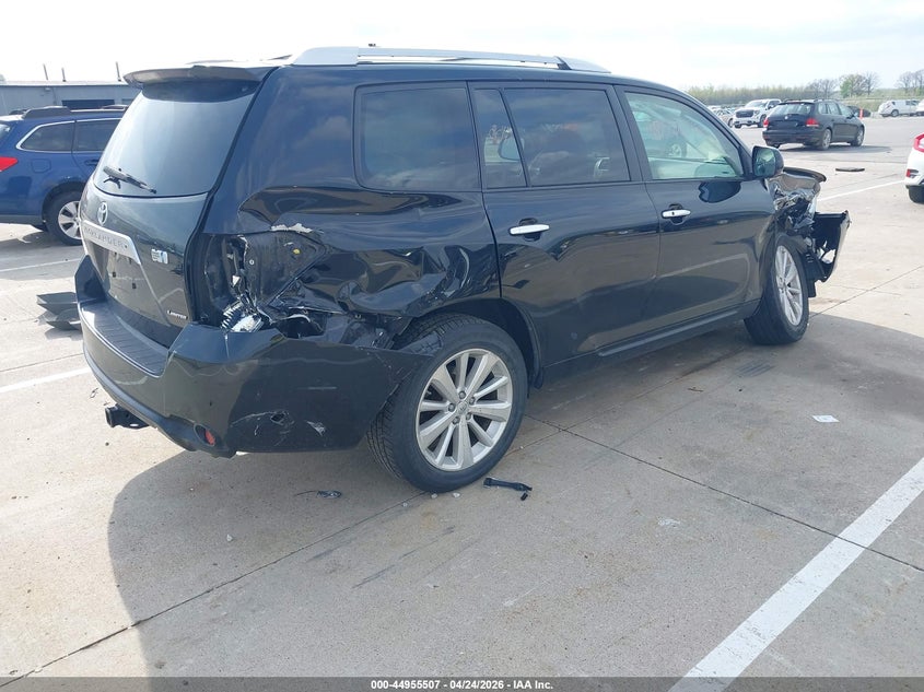 2008 Toyota Highlander hybrid VIN JTEEW44A782016416 IAAI salvage auction — FRONT & REAR, Clear (Indiana), sold $1,200 on 2026-07-17 (photo 4)