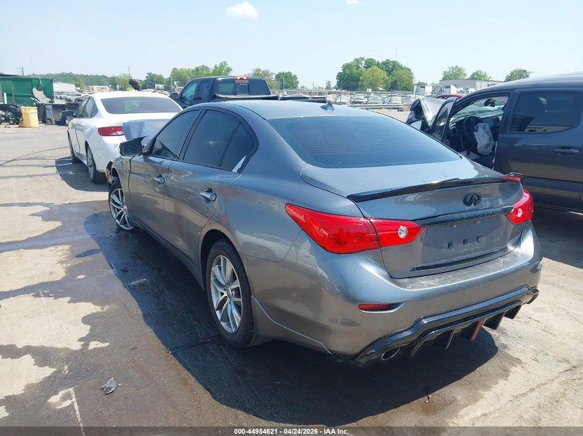 2016 Infiniti Q50 VIN JN1CV7AR9GM253232 IAAI salvage auction — FRONT END, Salvage Title, sold $675 on 2026-07-06 (photo 3)