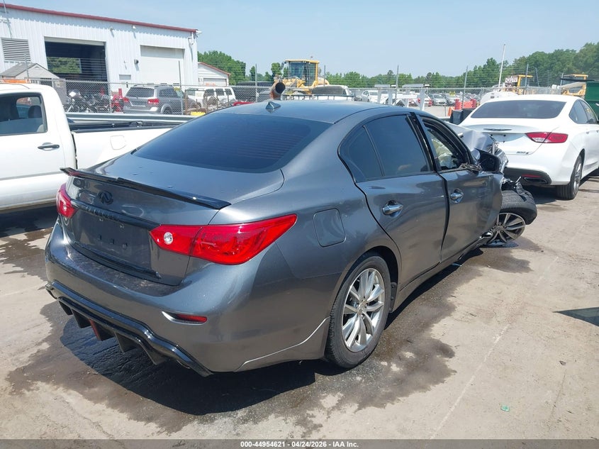 2016 Infiniti Q50 VIN JN1CV7AR9GM253232 IAAI salvage auction — FRONT END, Salvage Title, sold $675 on 2026-07-06 (photo 4)