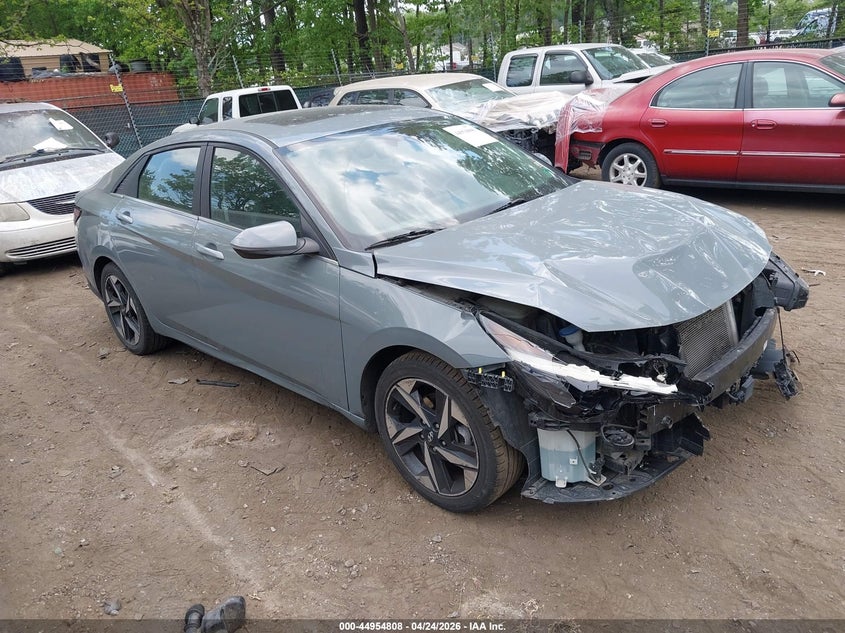 2021 Hyundai Elantra VIN KMHLN4AJ9MU004670 IAAI salvage auction — FRONT END, Salvage Title, sold $25 on 2026-07-30 (photo 1)