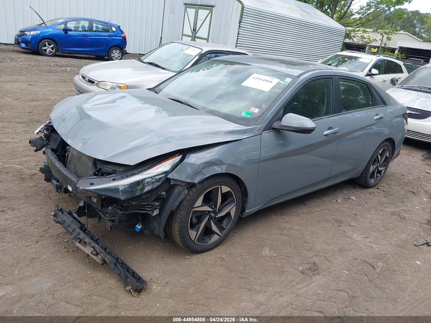 2021 Hyundai Elantra VIN KMHLN4AJ9MU004670 IAAI salvage auction — FRONT END, Salvage Title, sold $25 on 2026-07-30 (photo 2)