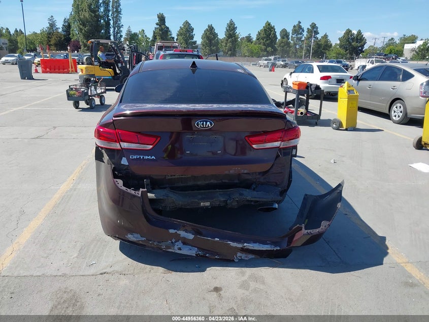2016 Kia Optima VIN 5XXGT4L38GG061303 IAAI salvage auction — REAR END, Salvage (California), sold $1,375 on 2026-07-06 (photo 6)