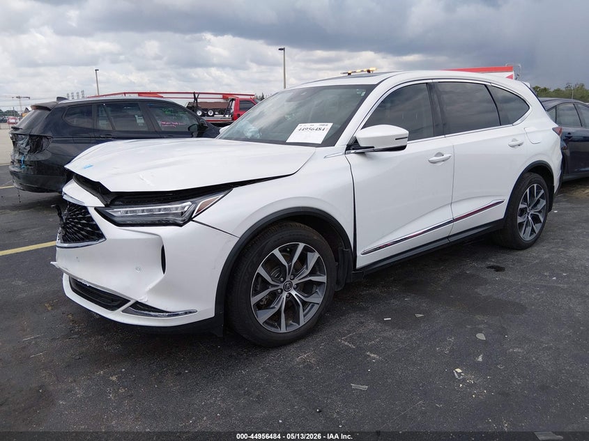 2022 Acura Mdx VIN 5J8YE1H43NL003726 IAAI salvage auction — RIGHT REAR, Rebuildable (Florida), sold $4,550 on 2026-07-09 (photo 2)
