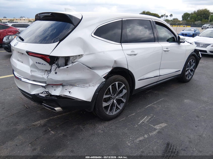 2022 Acura Mdx VIN 5J8YE1H43NL003726 IAAI salvage auction — RIGHT REAR, Rebuildable (Florida), sold $4,550 on 2026-07-09 (photo 4)