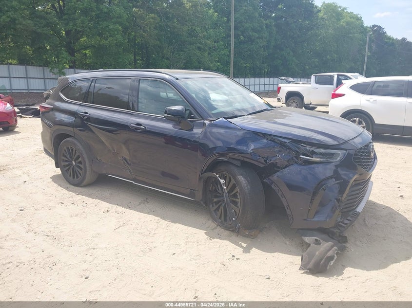 2024 Toyota Highlander VIN 5TDKDRAH6RS542316 IAAI salvage auction — RIGHT SIDE, Salvage Title, sold $14,500 on 2026-07-23 (photo 1)