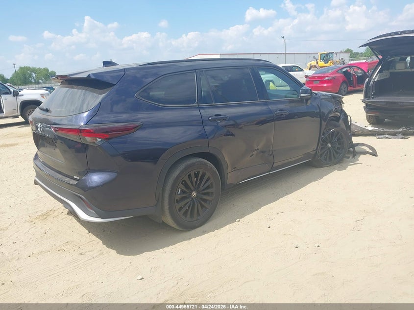 2024 Toyota Highlander VIN 5TDKDRAH6RS542316 IAAI salvage auction — RIGHT SIDE, Salvage Title, sold $14,500 on 2026-07-23 (photo 4)