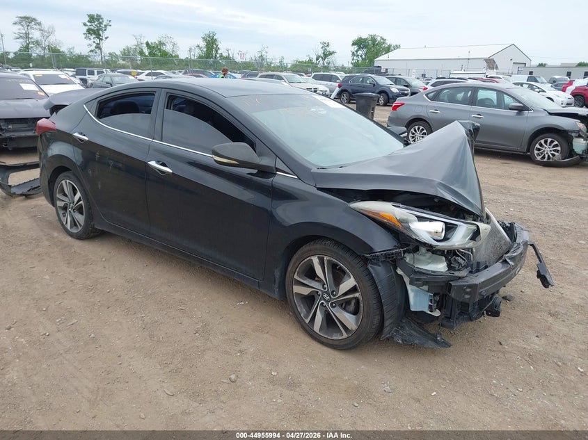 2014 Hyundai Elantra VIN KMHDH4AE3EU098884 IAAI salvage auction — FRONT & REAR, Salvage (Ohio), sold $300 on 2026-07-30 (photo 1)