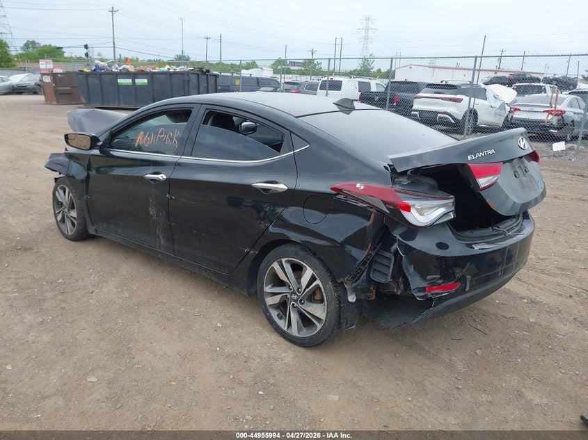 2014 Hyundai Elantra VIN KMHDH4AE3EU098884 IAAI salvage auction — FRONT & REAR, Salvage (Ohio), sold $300 on 2026-07-30 (photo 3)