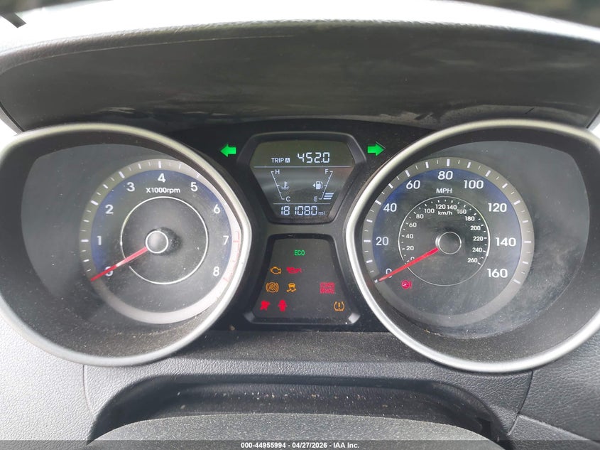 2014 Hyundai Elantra VIN KMHDH4AE3EU098884 IAAI salvage auction — FRONT & REAR, Salvage (Ohio), sold $300 on 2026-07-30 (photo 7)
