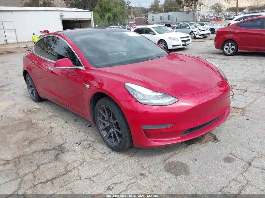 2019 Tesla Model 3 VIN 5YJ3E1EA1KF299072 IAAI salvage auction — REAR END, Salvage Title, sold $5,350 on 2026-07-07 (photo 1)