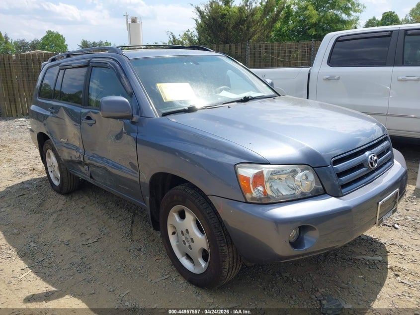 2007 Toyota Highlander VIN JTEEP21A770188381 IAAI salvage auction — RIGHT SIDE, Clear (Virginia), sold $1,650 on 2026-07-27 (photo 1)