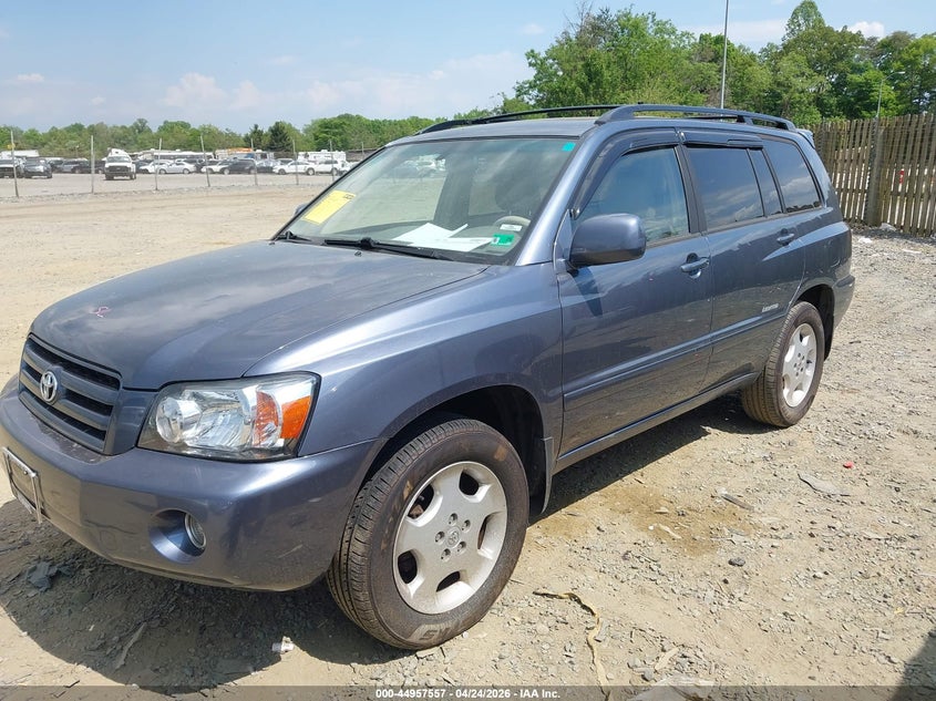 2007 Toyota Highlander VIN JTEEP21A770188381 IAAI salvage auction — RIGHT SIDE, Clear (Virginia), sold $1,650 on 2026-07-27 (photo 2)