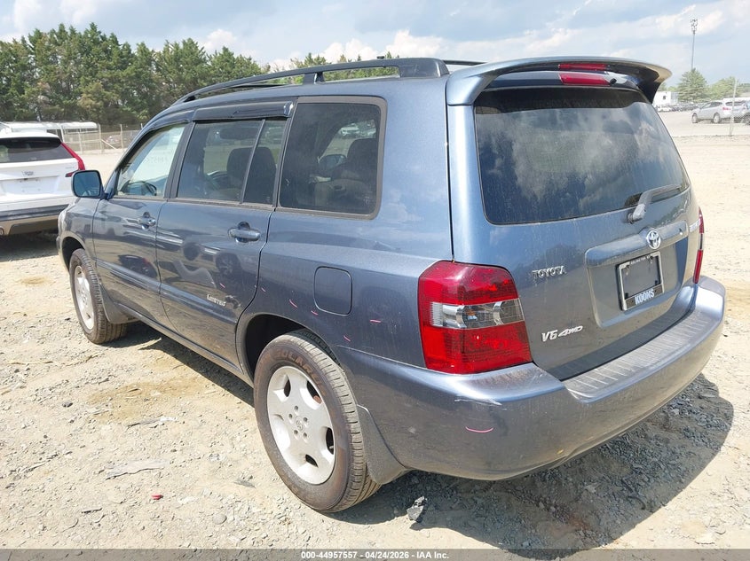 2007 Toyota Highlander VIN JTEEP21A770188381 IAAI salvage auction — RIGHT SIDE, Clear (Virginia), sold $1,650 on 2026-07-27 (photo 3)