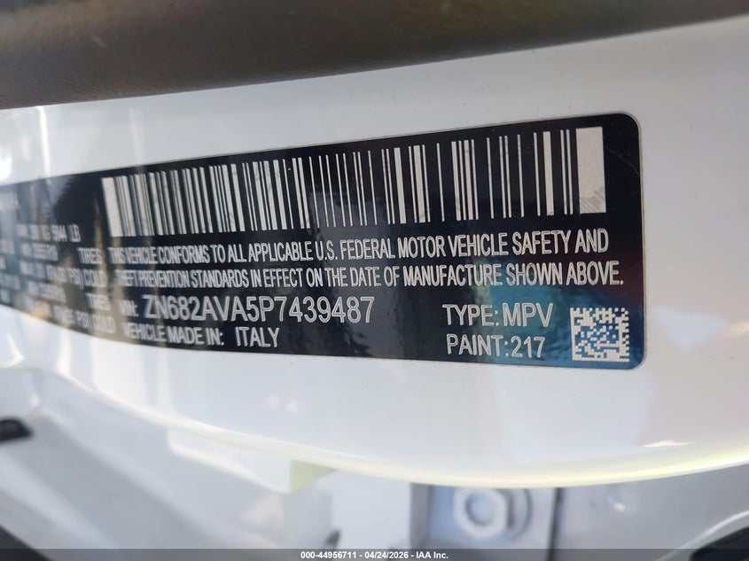 2023 Maserati Grecale VIN ZN682AVA5P7439487 IAAI salvage auction — FRONT & REAR, Salvage Title, sold $11,100 on 2026-07-11 (photo 9)