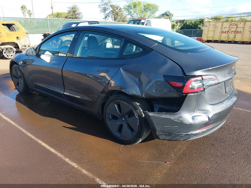 2023 Tesla Model 3 VIN 5YJ3E1EA5PF669172 IAAI salvage auction — LEFT REAR, Clear (Hawaii), sold $10,050 on 2026-07-07 (photo 3)