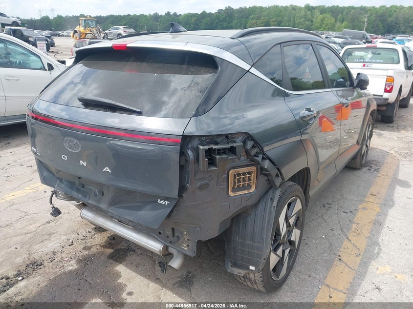 2024 Hyundai Kona VIN KM8HE3A36RU109580 IAAI salvage auction — REAR END, Salvage (Georgia), sold $4,550 on 2026-07-08 (photo 4)
