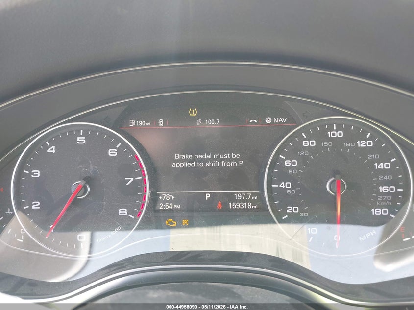 2012 Audi A6 VIN WAUGGAFC1CN126177 IAAI salvage auction — NORMAL WEAR, Clear (Montana), sold $1,550 on 2026-07-15 (photo 7)