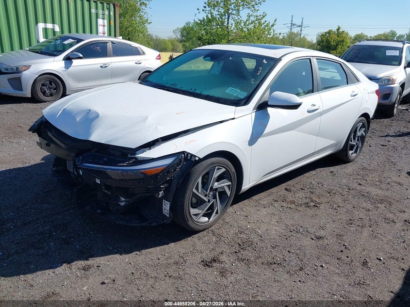 2025 Hyundai Elantra VIN KMHLS4DG6SU914136 IAAI salvage auction — FRONT END, Salvage Title, sold $7,350 on 2026-07-07 (photo 2)