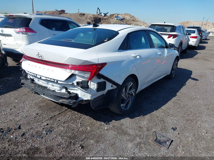 2025 Hyundai Elantra VIN KMHLS4DG6SU914136 IAAI salvage auction — FRONT END, Salvage Title, sold $7,350 on 2026-07-07 (photo 4)