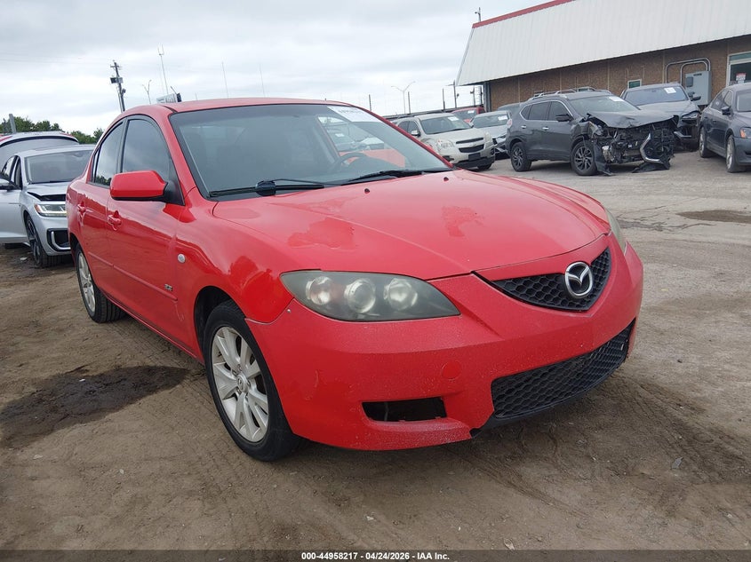 2008 Mazda 3 VIN JM1BK323381844762 IAAI salvage auction — HAIL, Rebuilt (Oklahoma), sold $500 on 2026-07-22 (photo 1)
